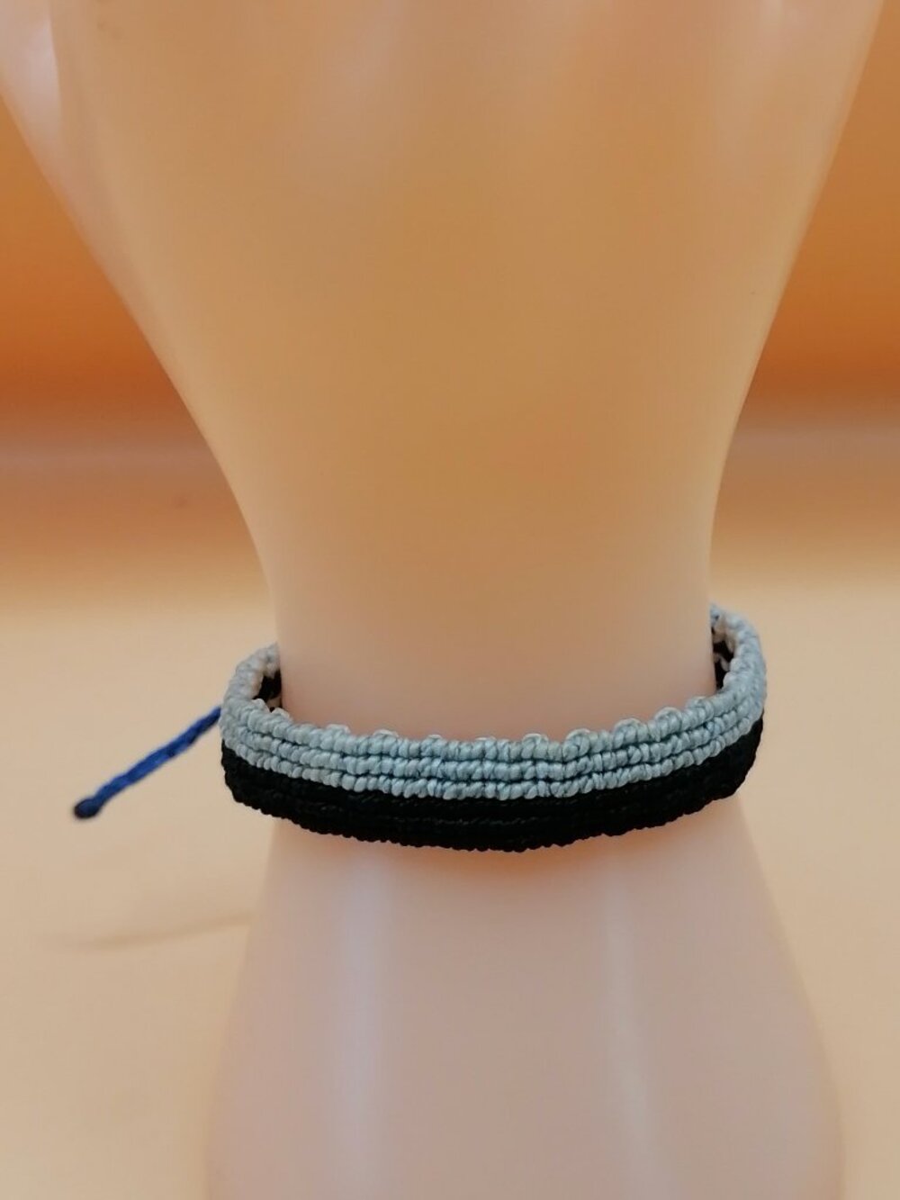 Handmade Macrame Bracelet, Minimalist Two-Tone Design